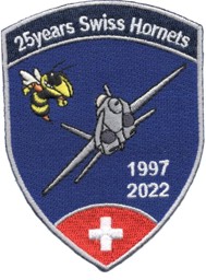 Bild von 25 Years Swiss Hornets Schweizer Luftwaffe Abzeichen Patch Armee 21